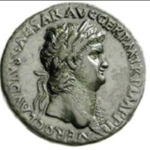 Recto di medaglia romana raffigurante un imperator