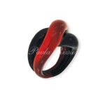 anello nodo nero rosso